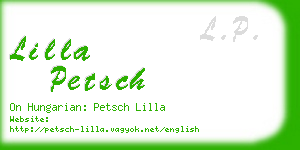 lilla petsch business card